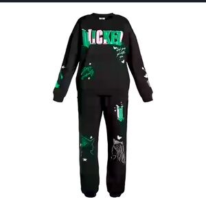 Wicked Wizard Of OZ Sequin Flip Good Witch Bad Witch Pink Green